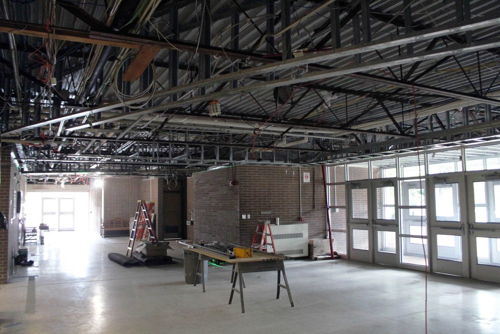 CHS lobby under construction