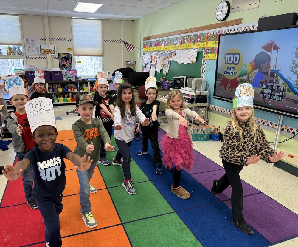 students dancing in class