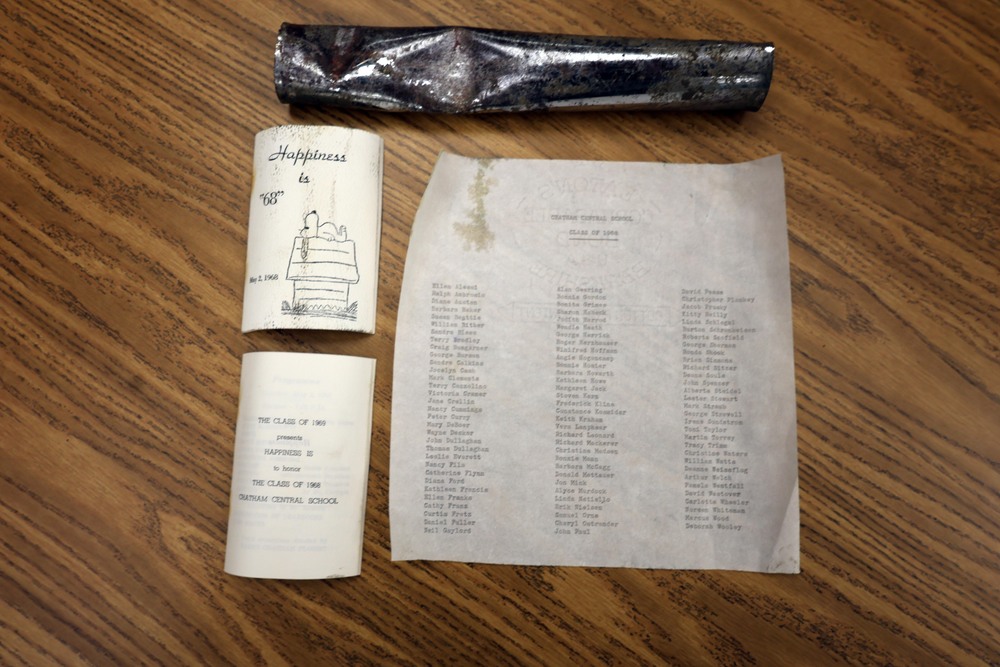 Class of 1968 Time capsule and contents