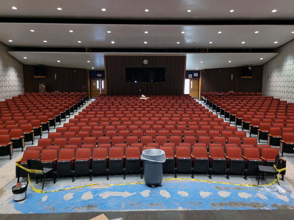 new seating in the CHS auditorium