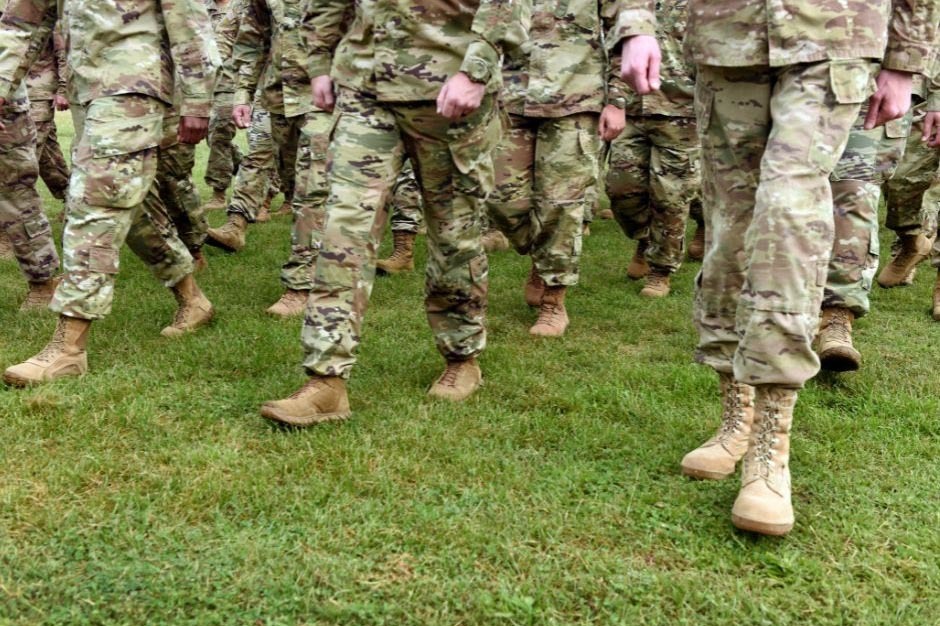 soldiers marching