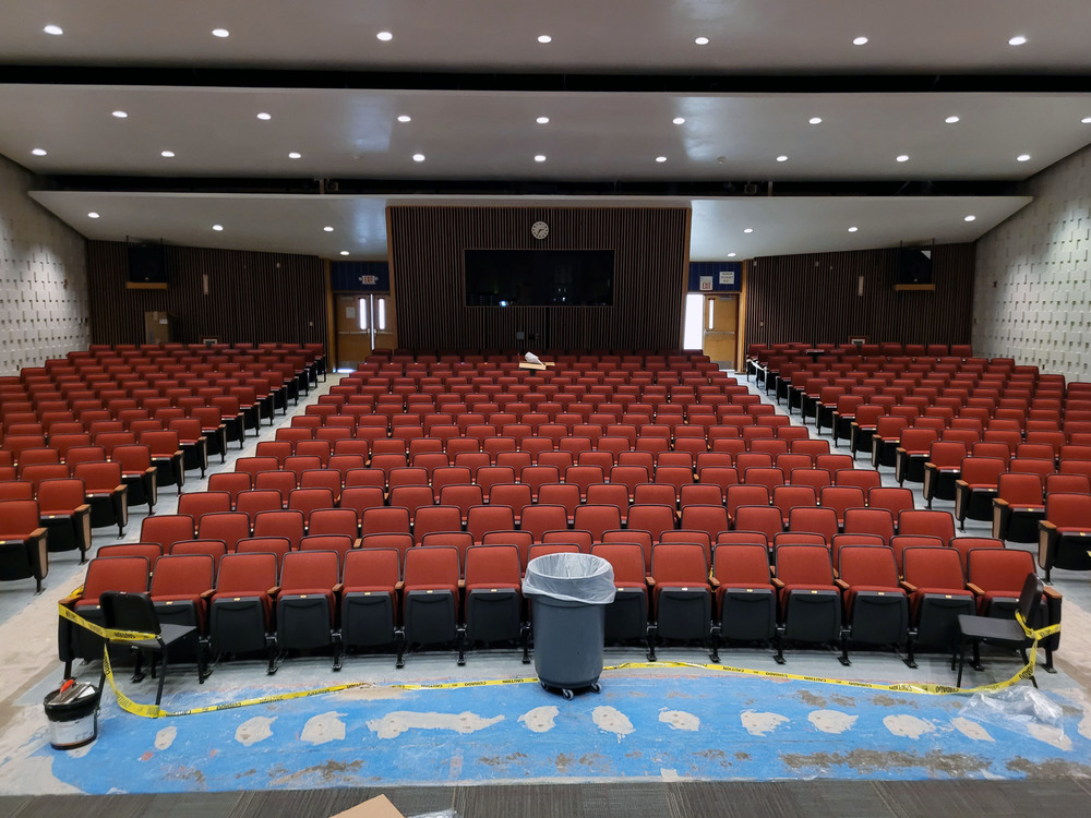 new seating in the CHS auditorium