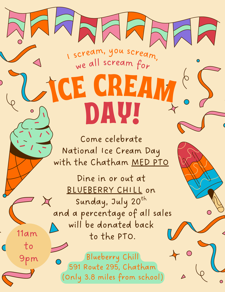 PTO Ice Cream Day flyer