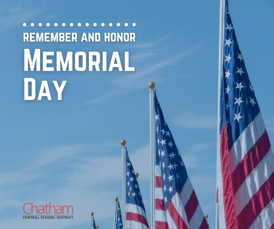 remember and honor Memorial Day card with U.S. flags