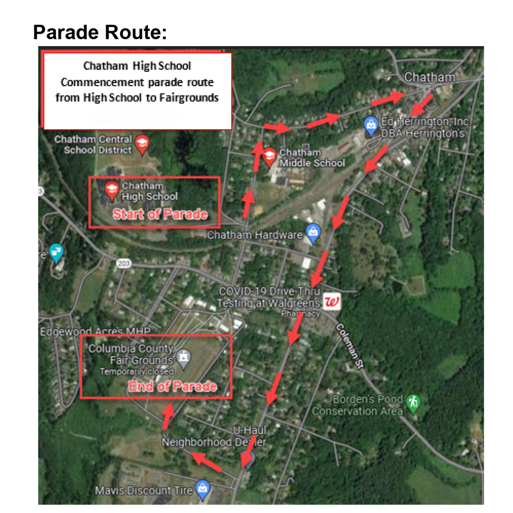 Parade route map