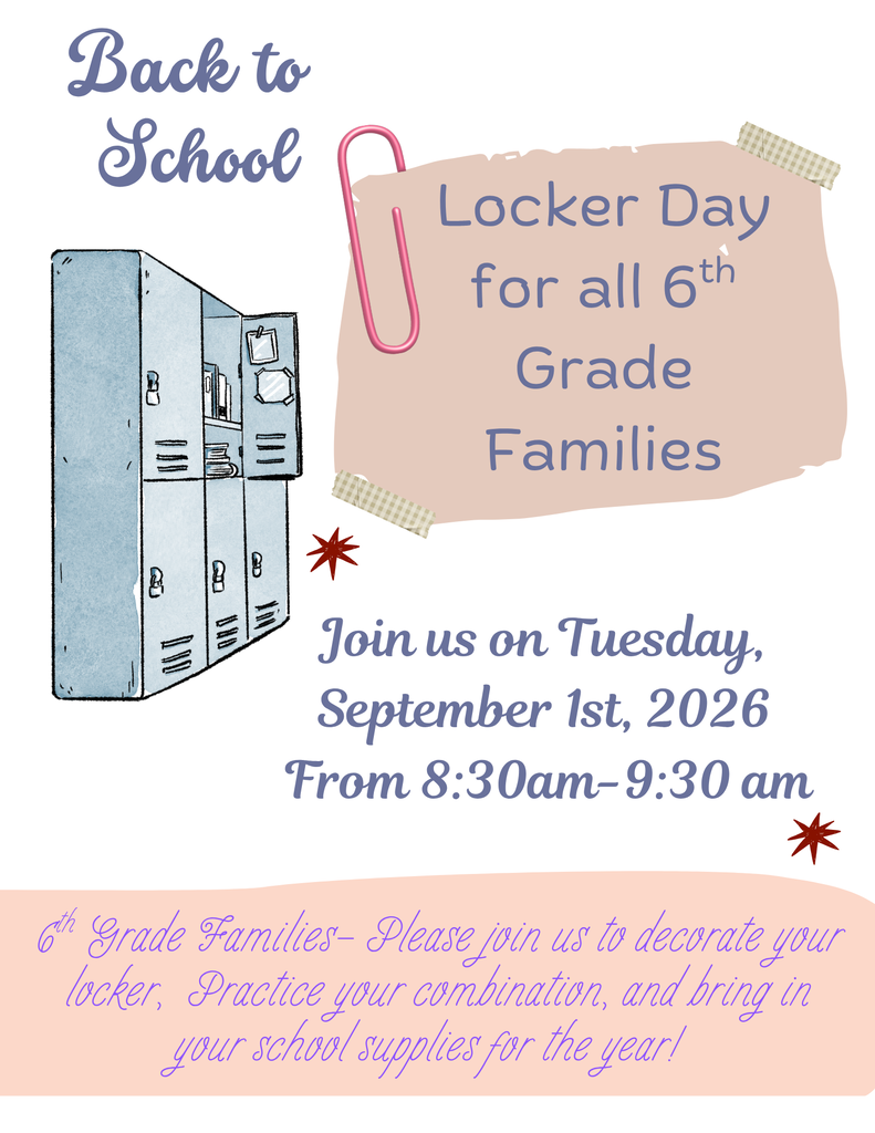 6th grade locker day flyer