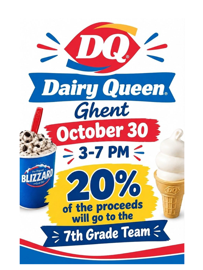Dairy Queen Fundraiser Flyer