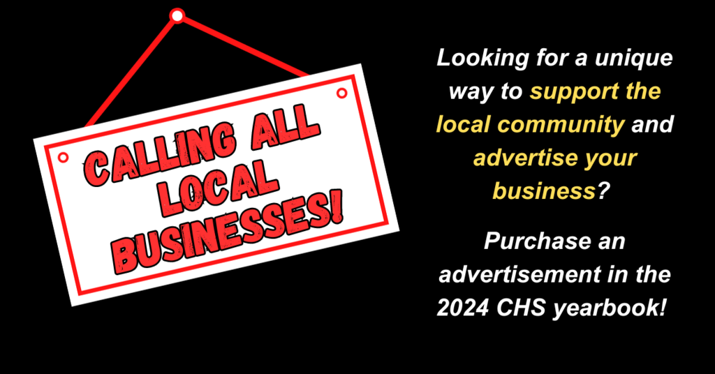 flyer for local businesses yearbook ads.