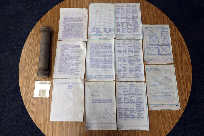 Class of 1969 time capsule and contents