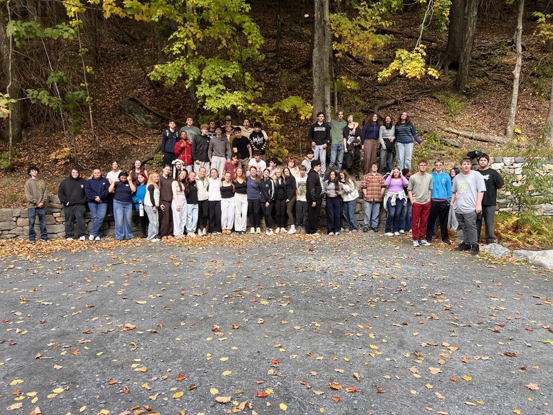 11th grade poses for group photo