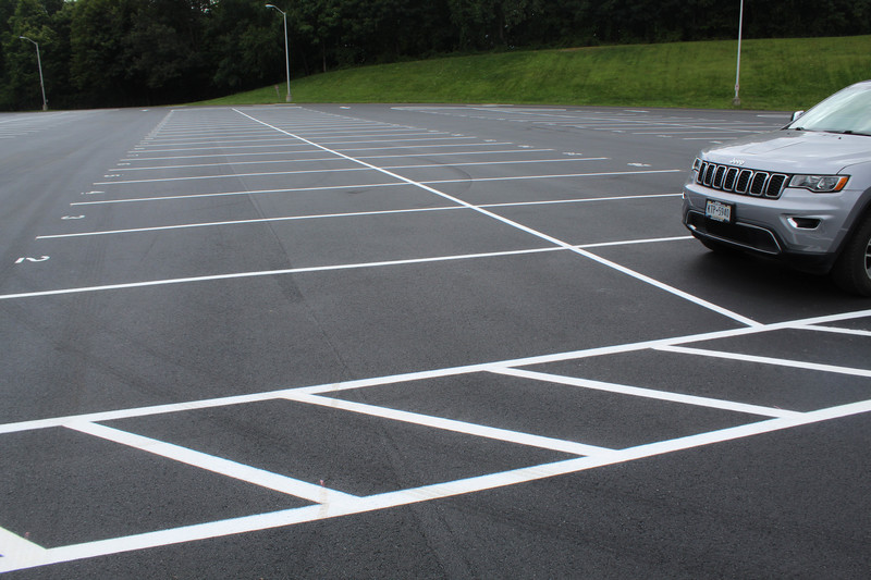 repaved CHS parking lot 