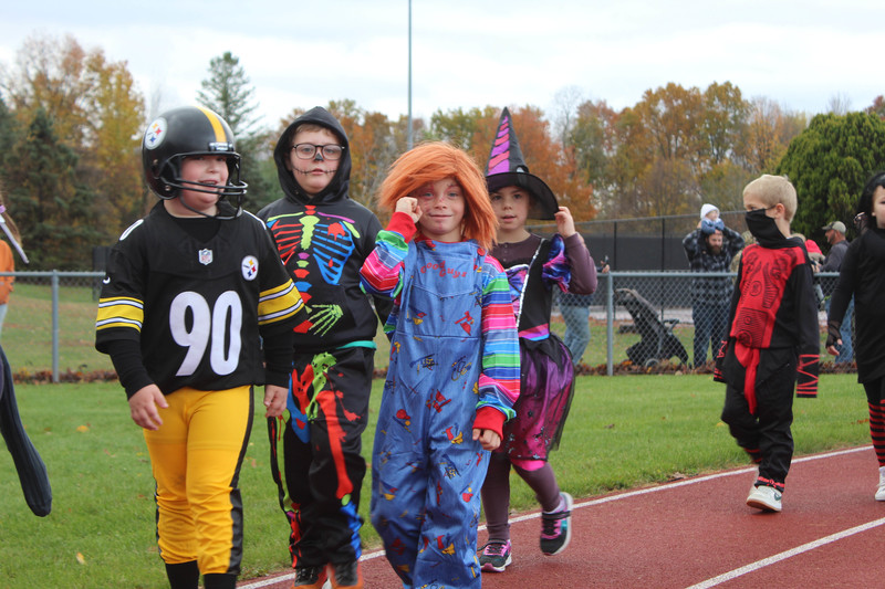 students in costumes