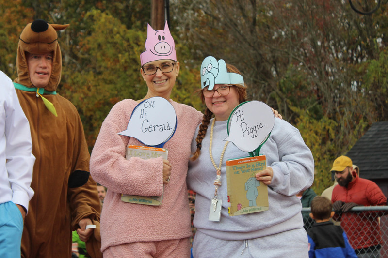 teachers in Halloween costumes