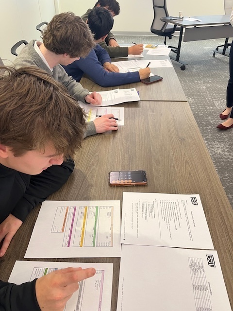 students playing accountant game