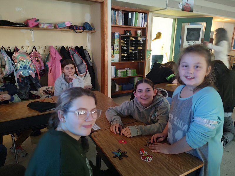 students making crafts together