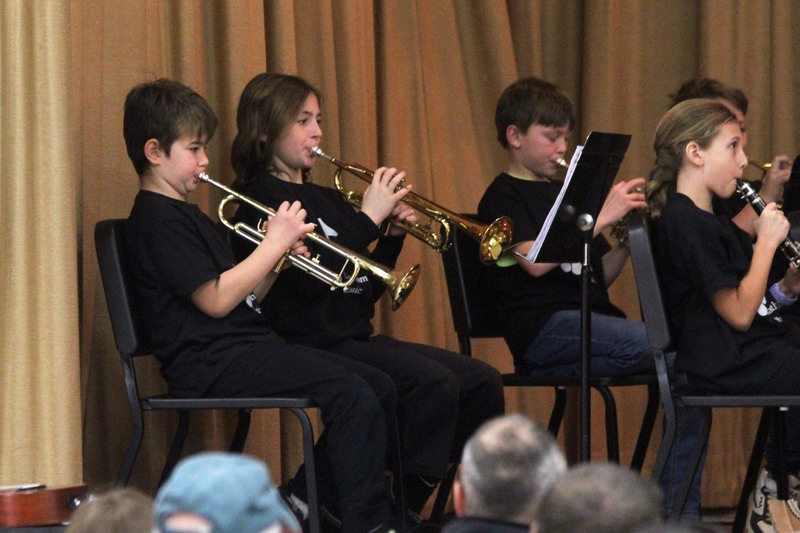 students playing wind instruments