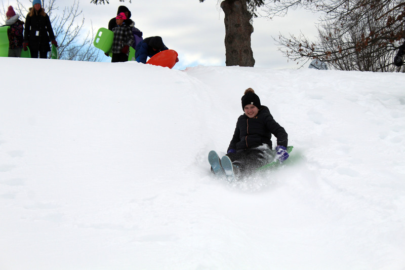 boy on sled