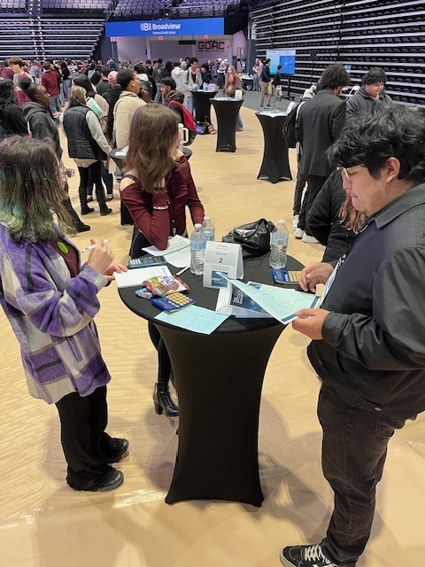 students participating in stock market challenge