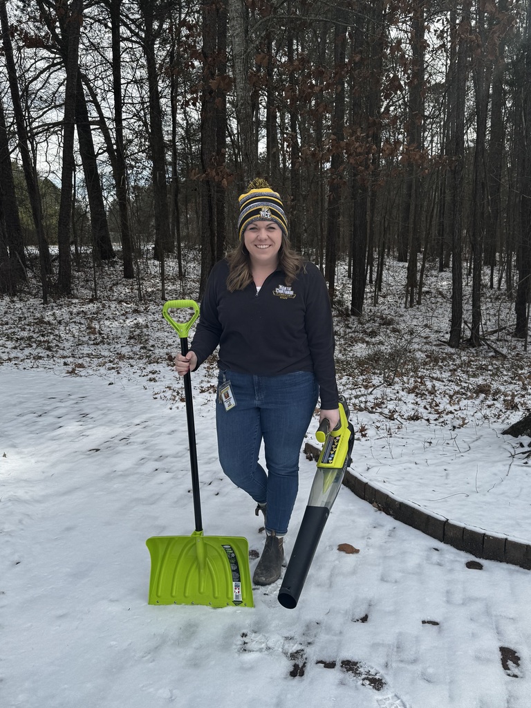 Dr. H shoveling snow