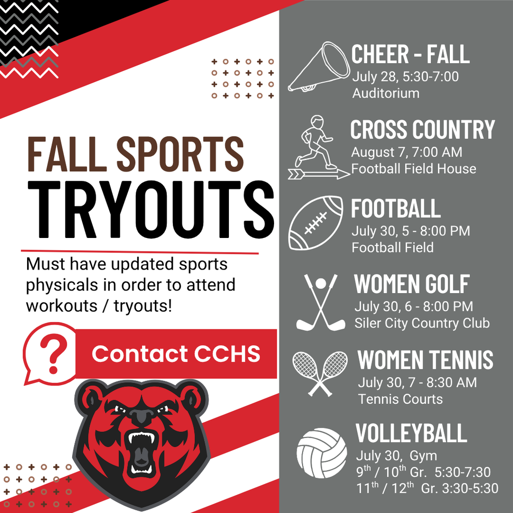 Fall Sports Tryout Schedule