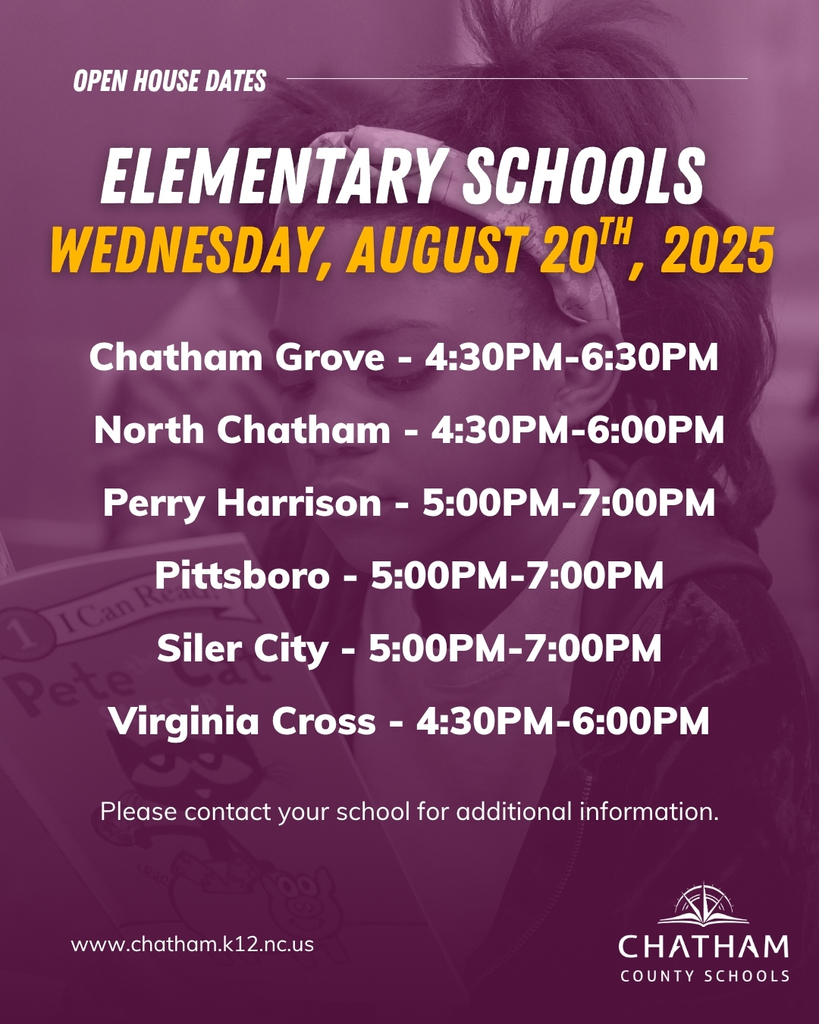 Open Houses and School Supplies Information