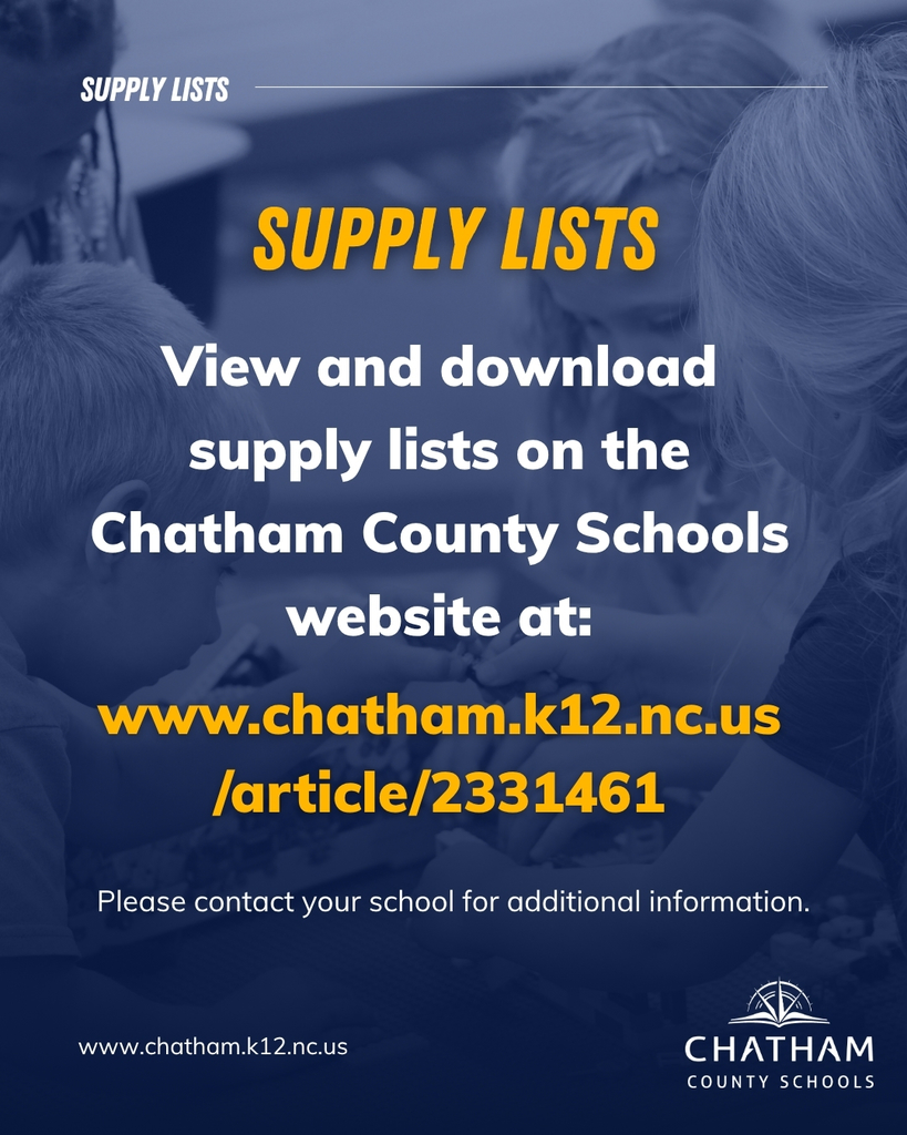 Open Houses and School Supplies Information