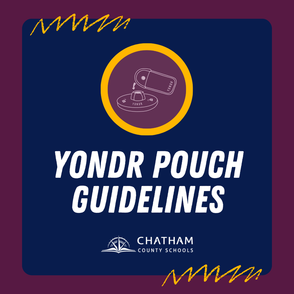📱 Chatham County Schools is committed to creating focused, distraction-free learning environments. As part of this effort, we’re expanding our Yondr Pouch Program to all middle and high schools.  📄 Read the full Yondr Pouch Guidelines here:  https://bit.ly/ccs_yondr_guidelines  Together, we can support student success by limiting cell phone distractions during instructional time! 💙 #OneChatham