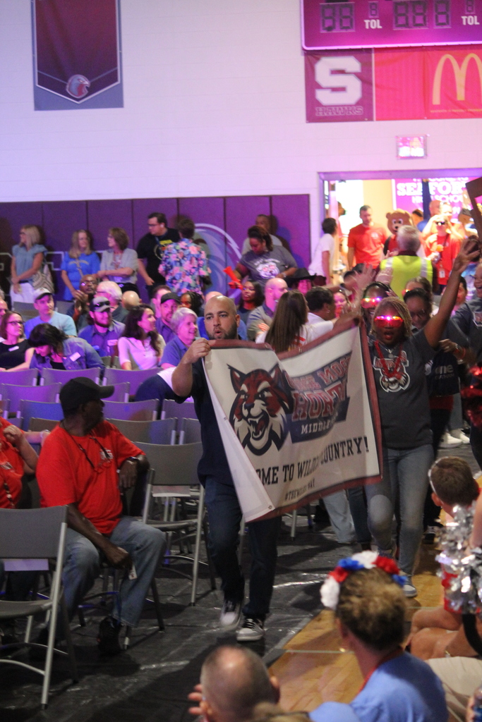Spirit parade led by Mr. 