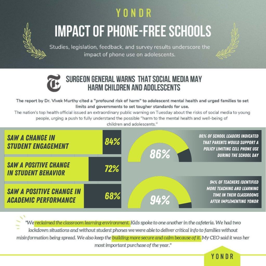 Reminder to all Chatham County Schools high school and middle school families: We're looking forward to distraction-free classrooms this school year through the expansion of our Yondr Pouch Programs for cell phones. #OneChatham