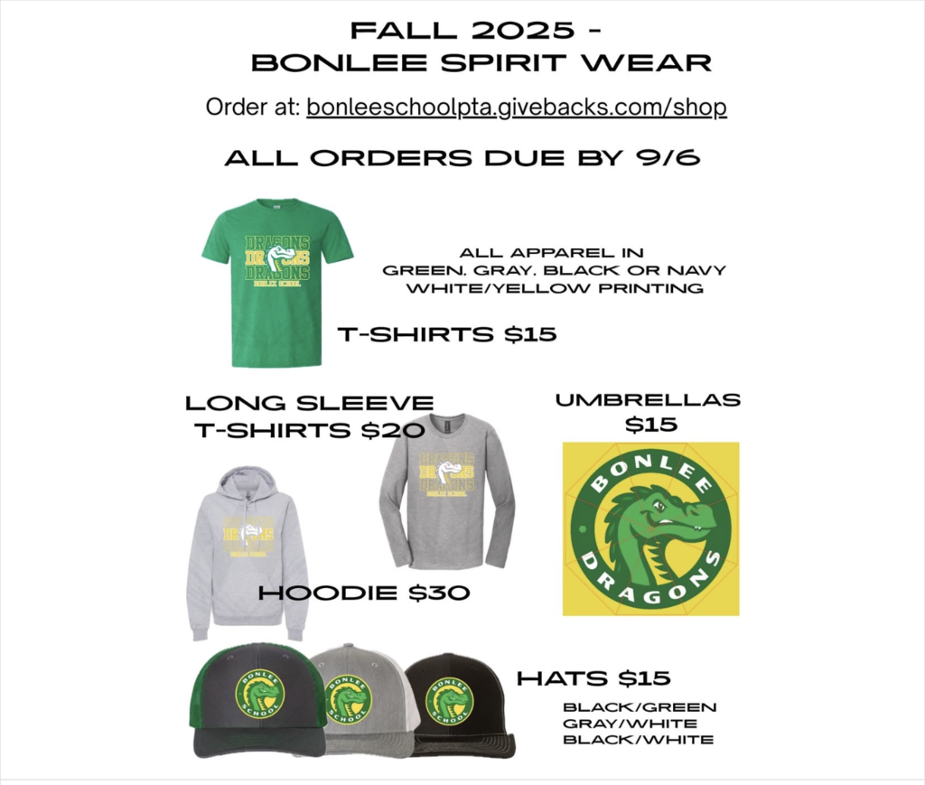 Spirit Wear order