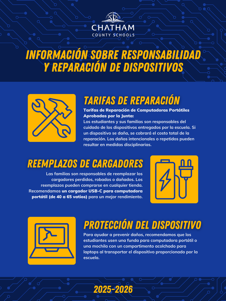 Device Responsibility Flyer - Spanish