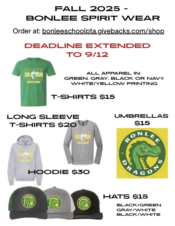 Spirit Wear order