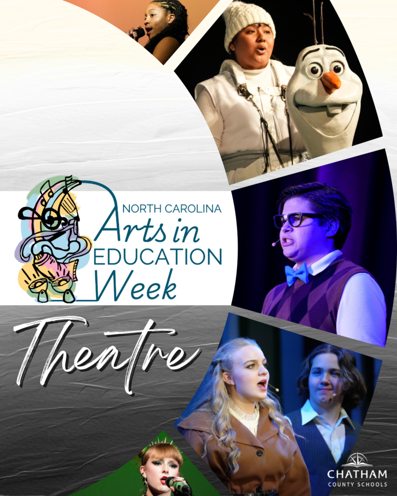 CCS Theatre Takes Center Stage During Arts in Education Week!  🎭 Standing ovation for the theatre programs across Chatham County Schools! During National Arts in Education Week, we proudly spotlight the outstanding achievements of our CCS student performers, playwrights, and storytellers who are bringing stages to life with talent, emotion, and vision.   💫 From powerful performances to international recognition, here’s how CCS Theatre is making waves:  Jordan-Matthews High School and Seaforth  High School Theatre: 🏅 Named a Top 20 Theatre Program by DPAC  Seaforth High School Theater: 🏆 Earned Superior Performances at the International Thespian Society (ITS) State Festival ✍️ Student Spotlight: Shoutout to Abigail Z., who wrote BOTH original pieces submitted for adjudication — and is now a finalist in the Educational Theatre Association’s international playwriting round! 👏 Her voice, creativity, and storytelling are shaping the future of theatre.  🎭 Jordan-Matthews High School (JMHS) Theatre: 🎬 Delivered compelling performances at the North Carolina Theatre Conference (NCTC) 🏆 Earned Full-Company Awards for: ✨ Excellence in Visual Storytelling & ✨ Excellence in Emotional Depth & Honesty  🖤 These recognitions are more than just awards — they’re proof that the arts matter, that student voices resonate, and that theatre is alive and thriving in CCS.  This week and every week, we celebrate the magic of the arts in our schools. 🎤🎬🎭  #OneChatham #ElevateChatham 