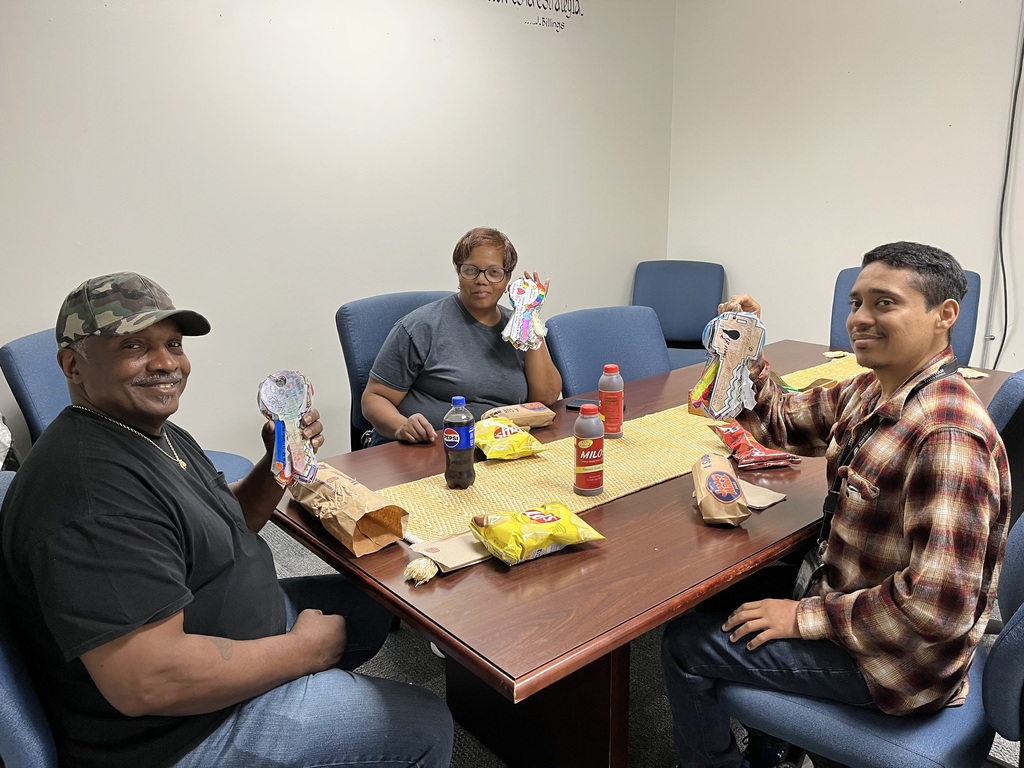 custodians eating lunch
