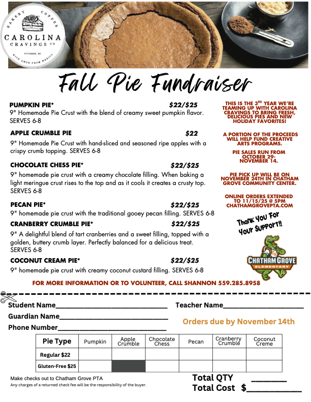 PTA Thanksgiving Pie