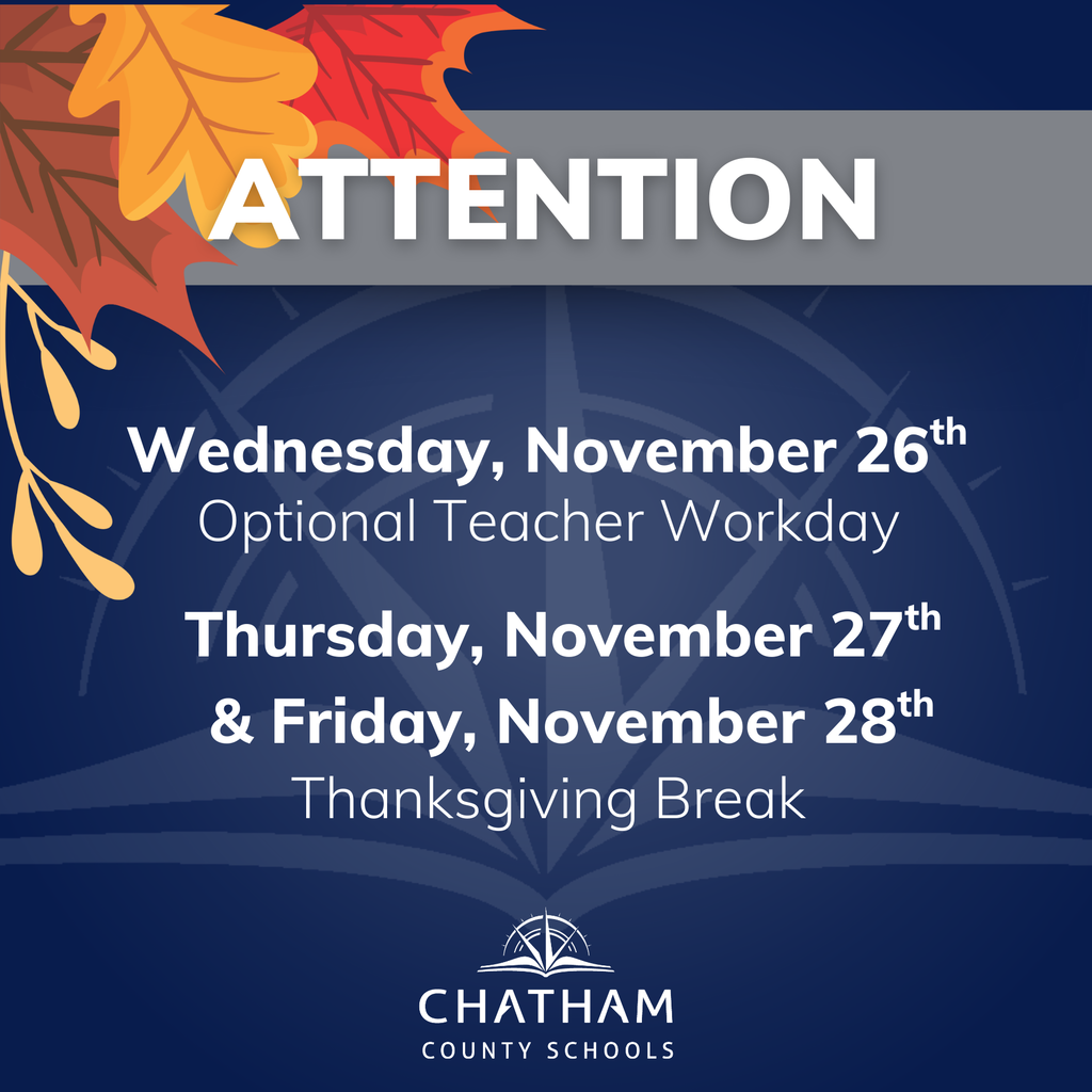 Thanksgiving Break Nov 26-28