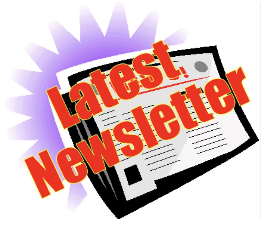 newspaper with words "latest newsletter"