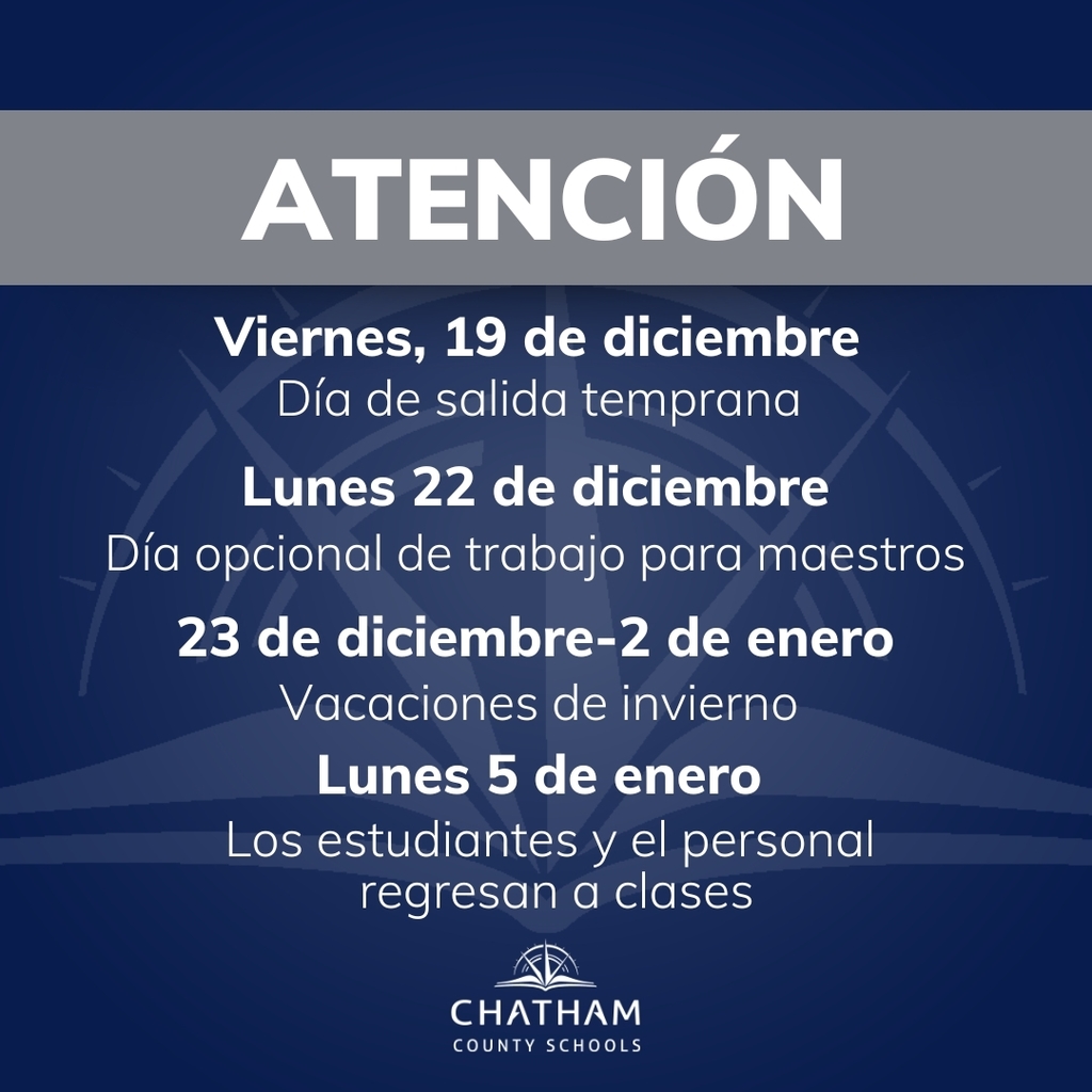 Winter Break Reminder ❄️