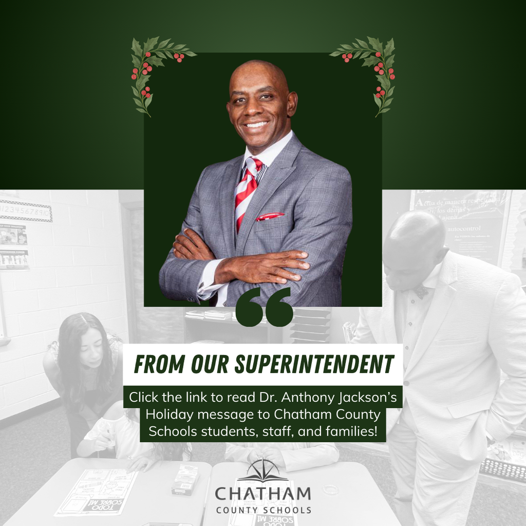 Holiday Message from the Superintendent 