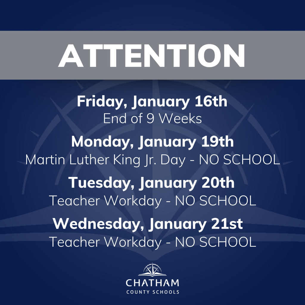 MLK Day and Teacher workdays