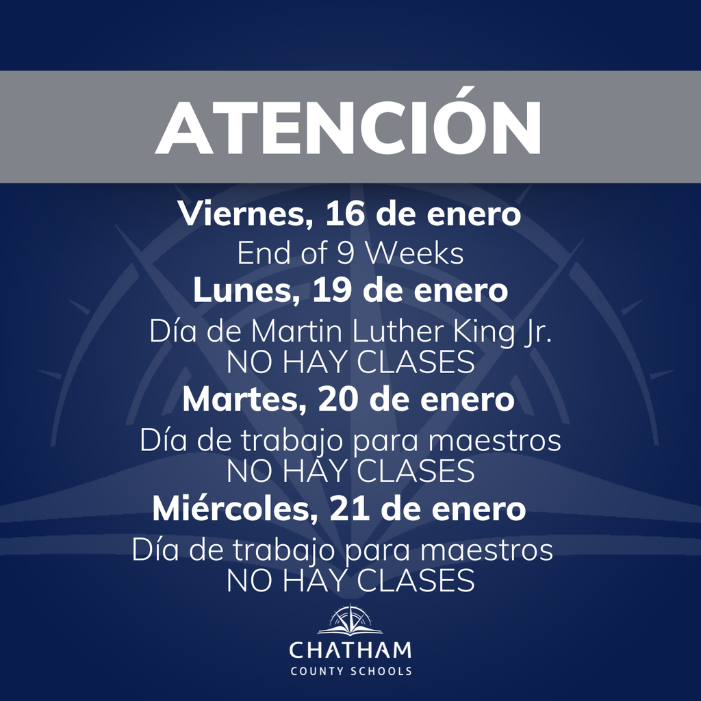 MLK Day and Teacher workdays