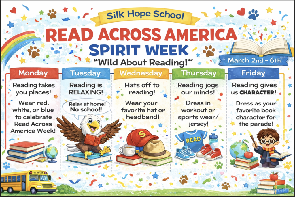 Read Across America spirit week flyer