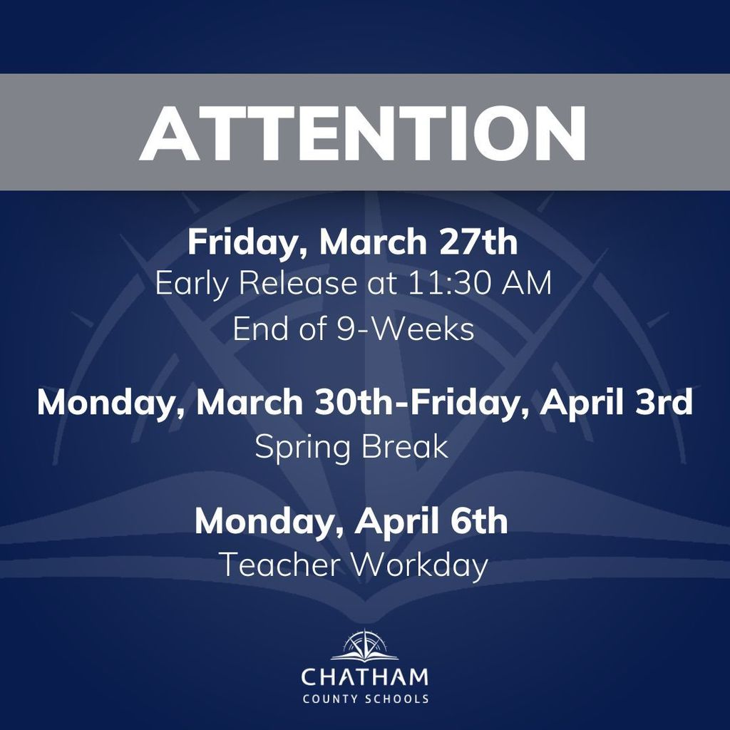 SPRING BREAK March 30-April 3