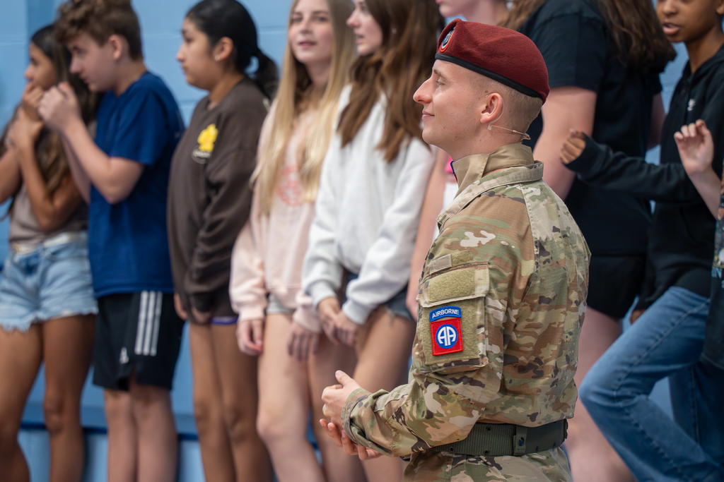 This week, Silk Hope School students, staff, and community members were treated to an incredible performance by the 82nd Airborne Division Choir, filling the school with powerful vocals and energy. It was a unique opportunity for our students to experience live music in such a meaningful and memorable way. We are so grateful to the 82nd Airborne Choir for sharing their time and talent with our school community. Your performance truly made an impact!  A special thank you to Ms. Wendy Pillars for helping make this experience possible for our students! #OneChatham