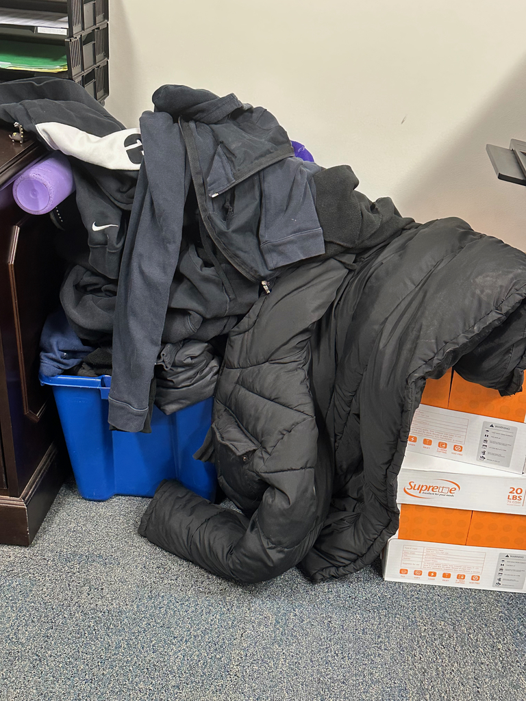 lost and found pile overflowing bin