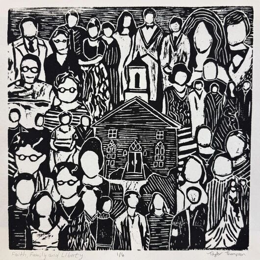 "Faith, Family, and Liberty" Taylor Thomson - 2nd Place Congressional Art Contest