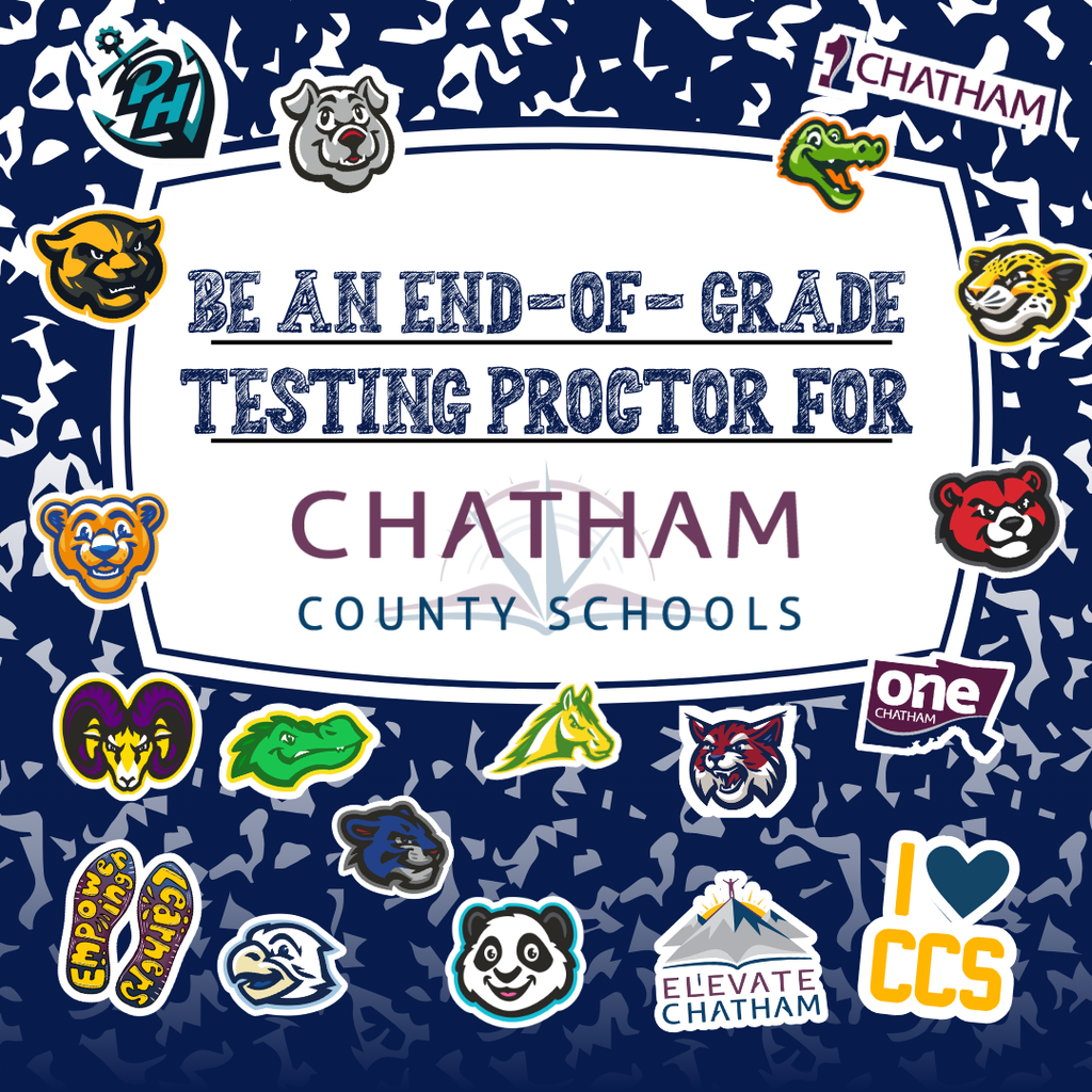 Help support Chatham County Schools during end-of-grade testing!  We are looking for volunteers to serve as proctors and help ensure a smooth testing experience for our students and staff. Your time and support make a meaningful difference in our schools.  Interested in volunteering? Please contact your school principal for more information.  Thank you for supporting Chatham County Schools!  #ONEChatham #ElevateChatham