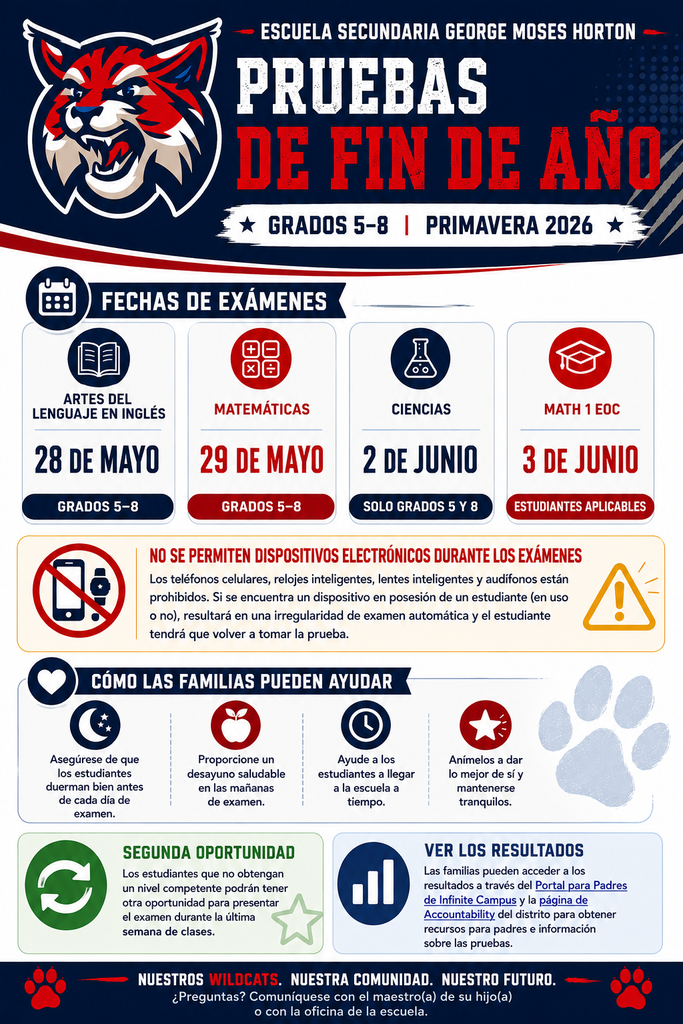 pruebas de fin de año