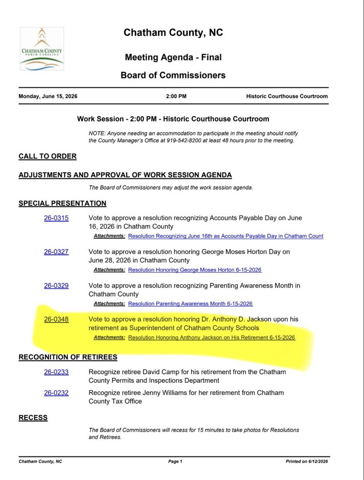 agenda