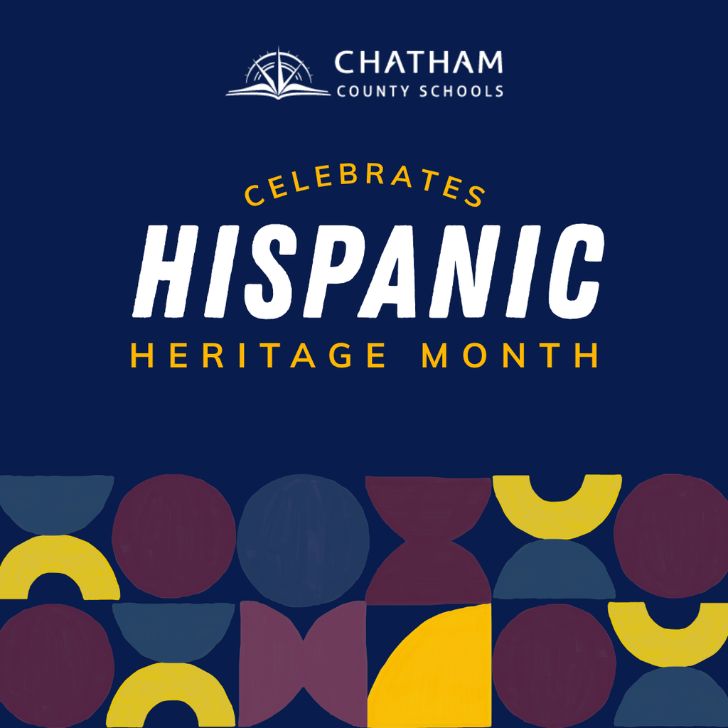 ¡Celebremos juntos! Chatham County Schools proudly celebrates Hispanic Heritage Month, September 15–October 15! Throughout the month, we honor the rich cultures, histories, traditions and contributions of Hispanic and Latino students, families, employees and community members. Their voices, stories and achievements strengthen our schools and make Chatham County a more vibrant place to learn, work and grow. ¡Feliz Mes de la Herencia Hispana! #HispanicHeritageMonth #OneChatham #ForwardTogether